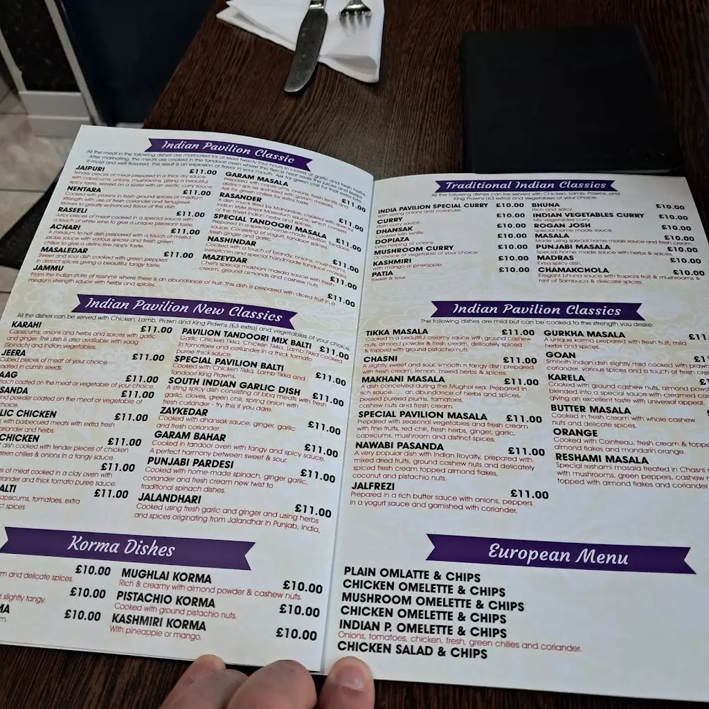 Menu_India Pavilion_Isle of Bute_image_2