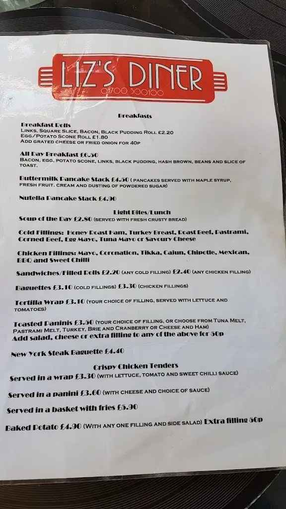 Menu_The Diner_Isle of Bute_image_4