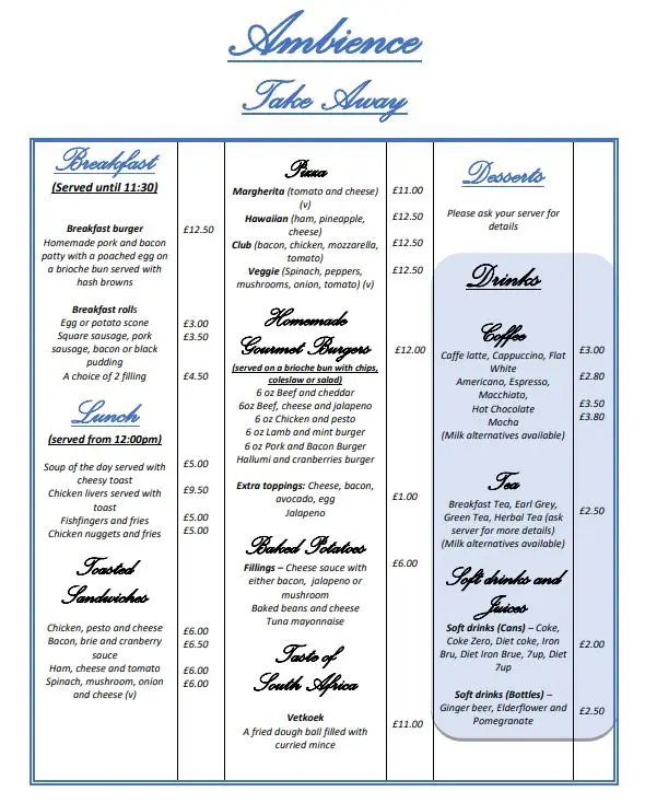 Menu_Ambience Café_Isle of Bute_image_1