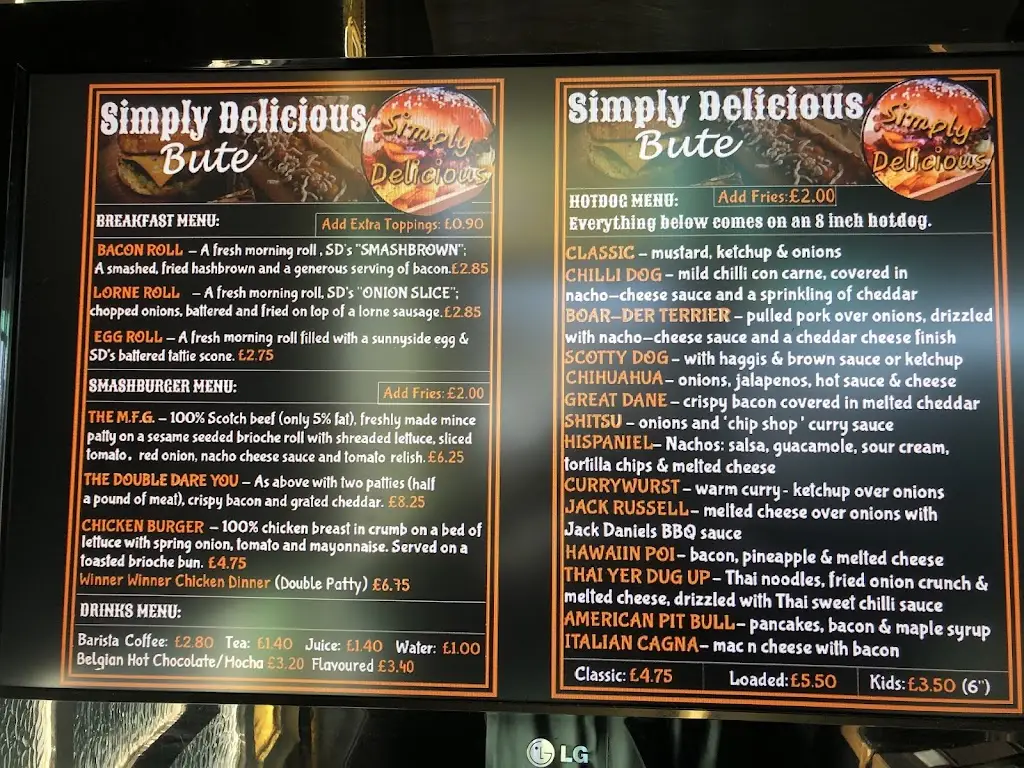 Menu_Simply Delicious_Isle of Bute_image_1