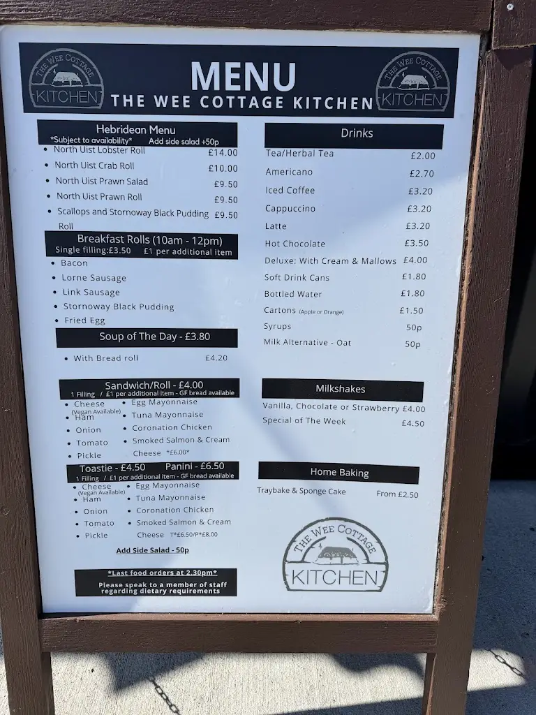 Menu_The Wee Cottage Kitchen_Isle of North Uist_image_1