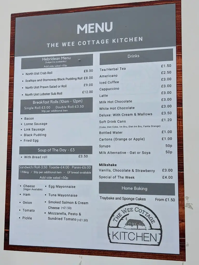 Menu_The Wee Cottage Kitchen_Isle of North Uist_image_2