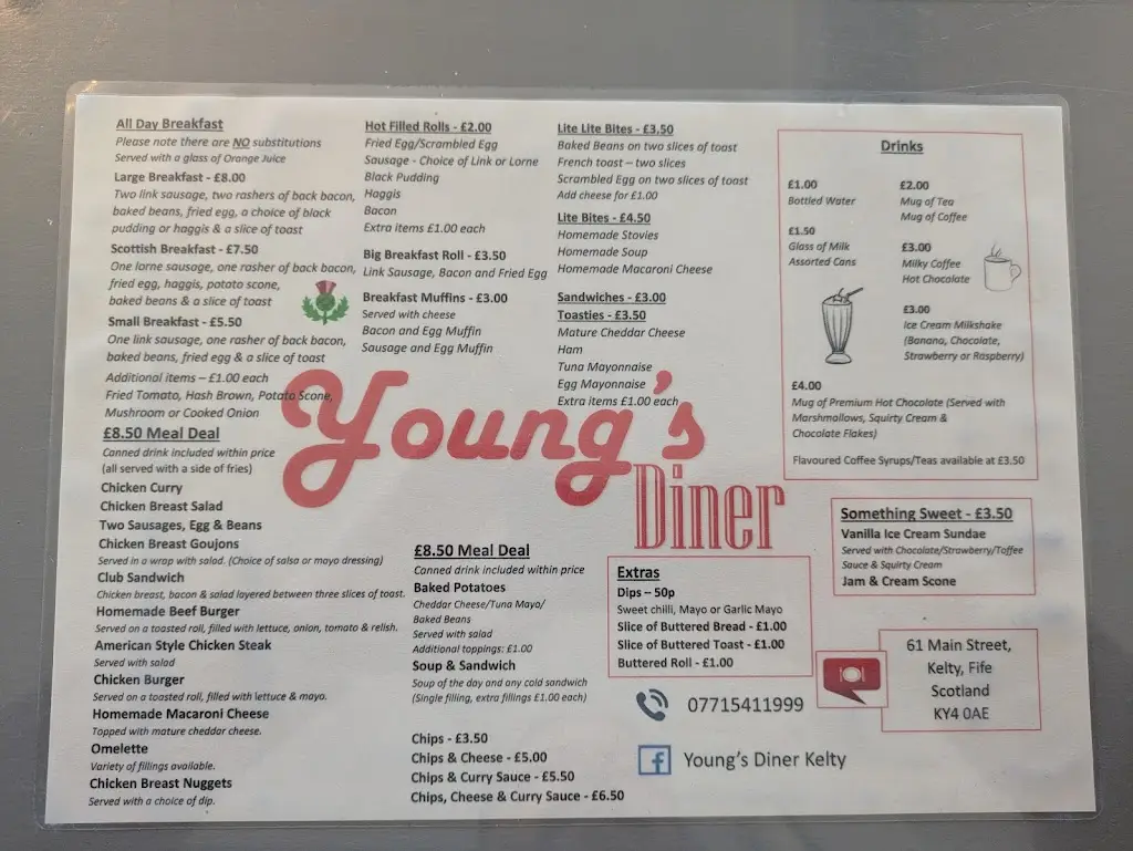 Menu_Youngs Diner_Kelty_immagine_1