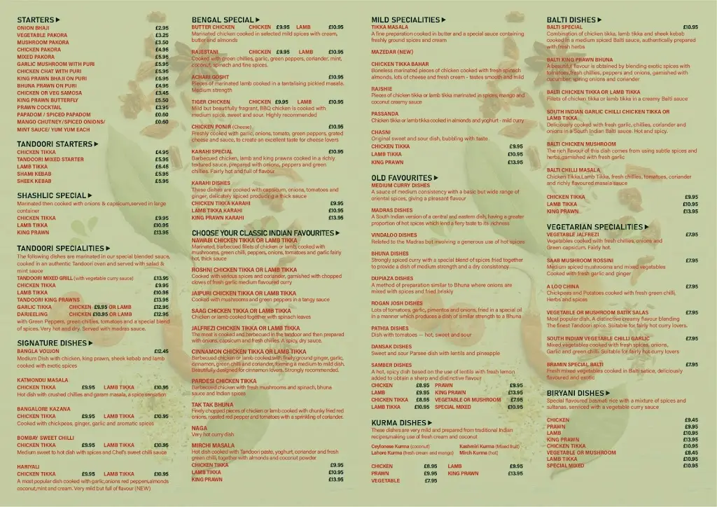 Menu_The Bengal Spice Keith_Keith_image_1