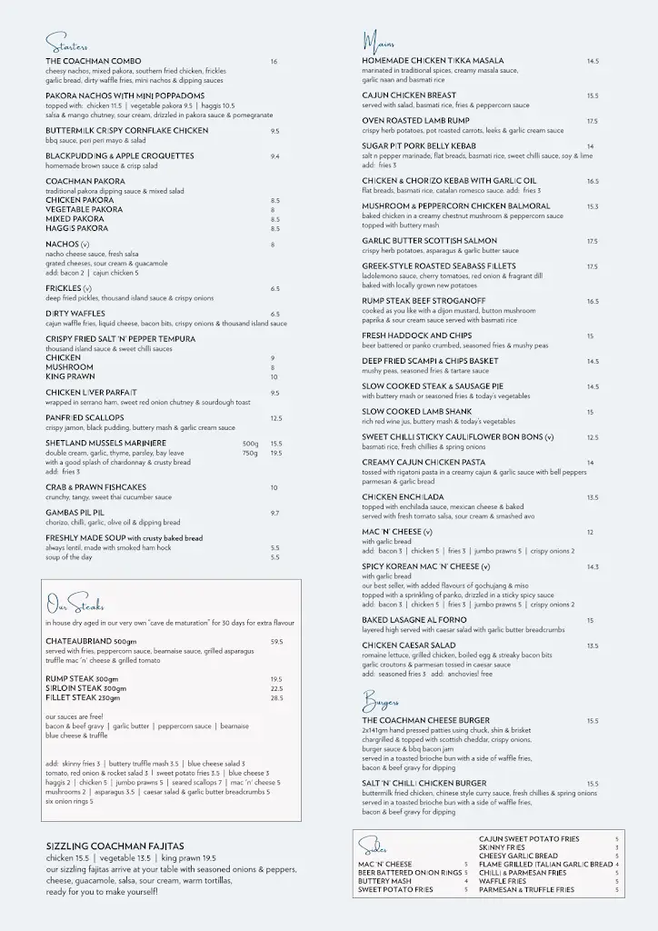 Menu_The Coachman_Kilsyth_immagine_1