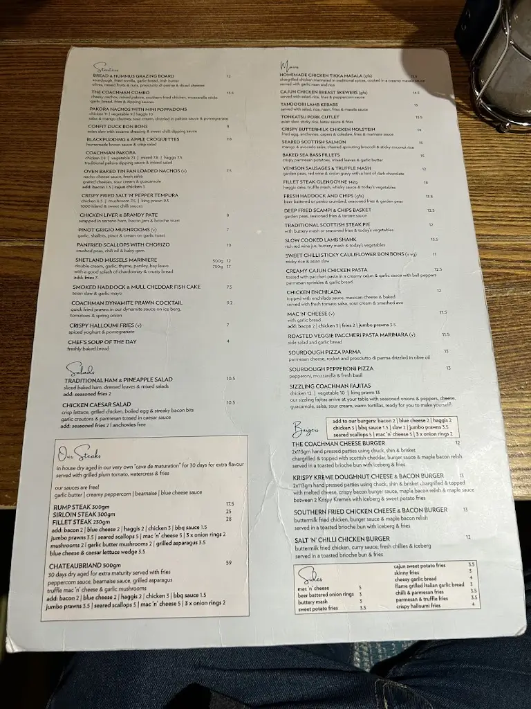 Menu_The Coachman_Kilsyth_immagine_3