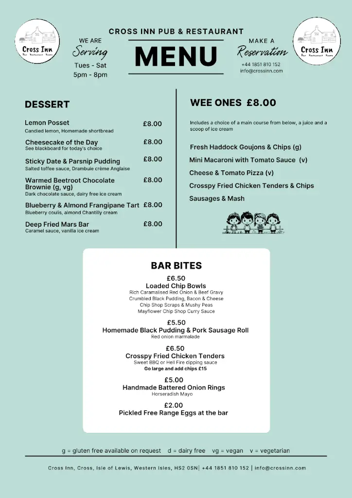 Menu_Old Barn Bar_Isle of Lewis_image_2