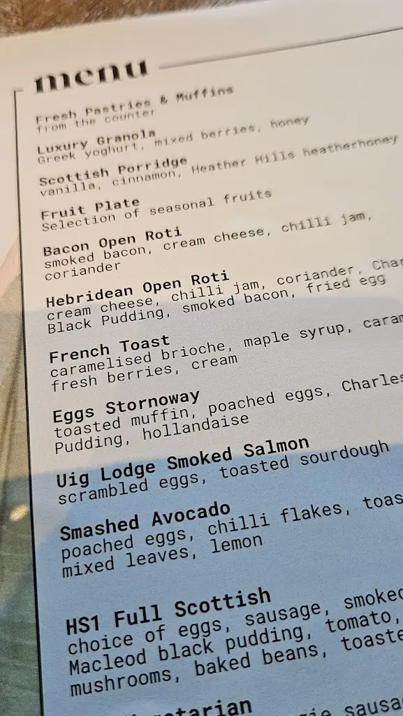 Menu_HS-1 Cafe Bar_Isle of Lewis_image_1