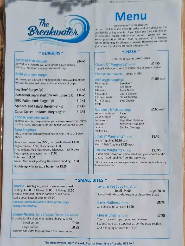 Menu_The Breakwater_Isle of Lewis_image_3