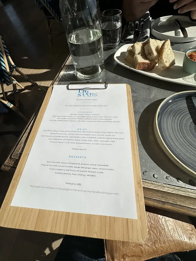 Menu_Uig Sands Restaurant_Isle of Lewis_image_1