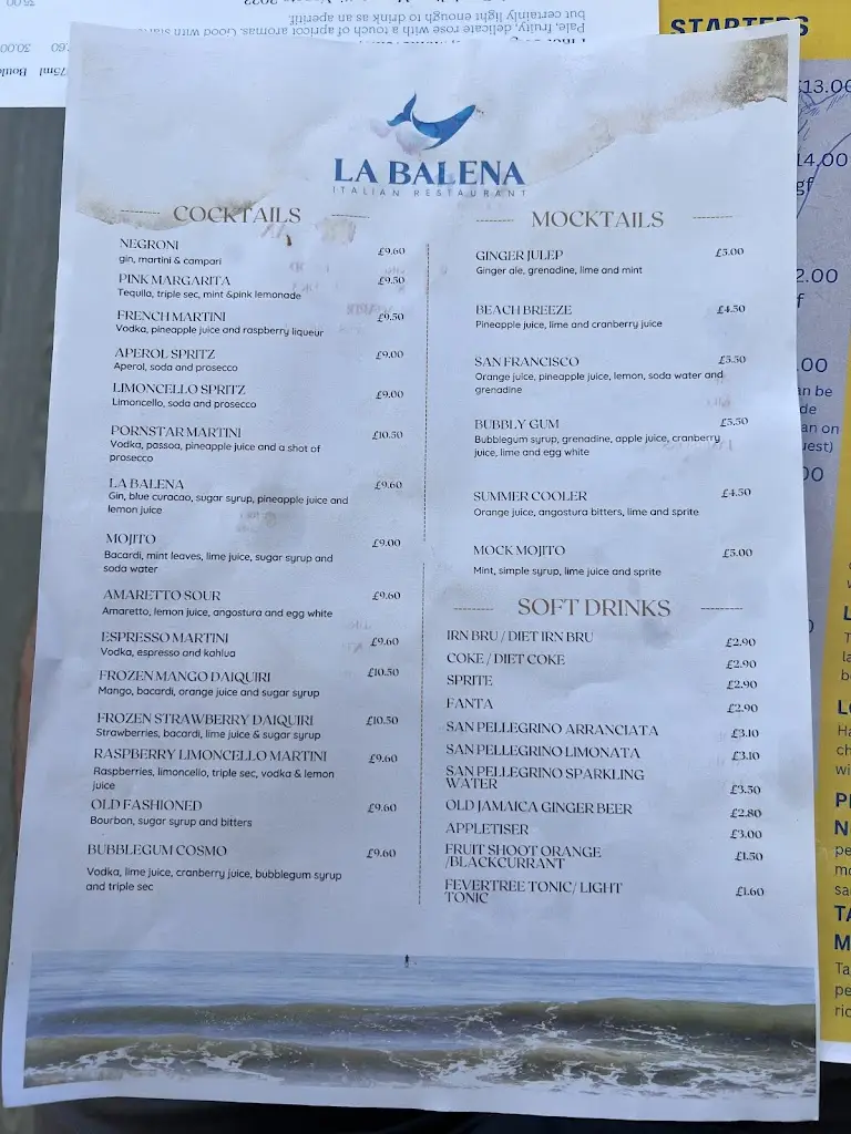 Menu_La Balena - Italian Restaurant_Isle of Lewis_image_3