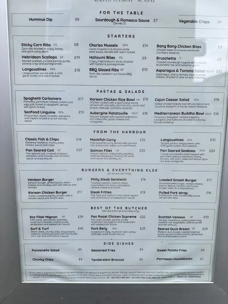 Menu_Blake’s Bar & Kitchen_Isle of Lewis_image_4