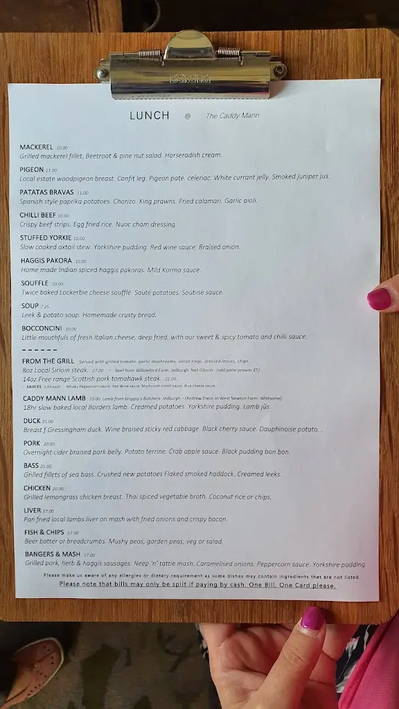 Menu_The Caddy Mann_Jedburgh_image_2