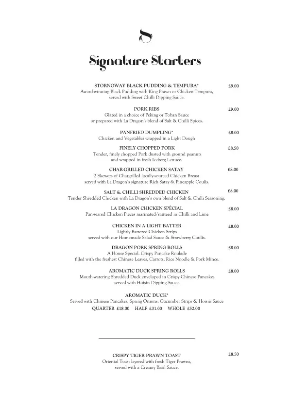 Menu_La Dragon_Kilmarnock_image_4