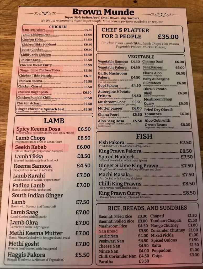 Menu_Brown Munde_Kilmarnock_image_2