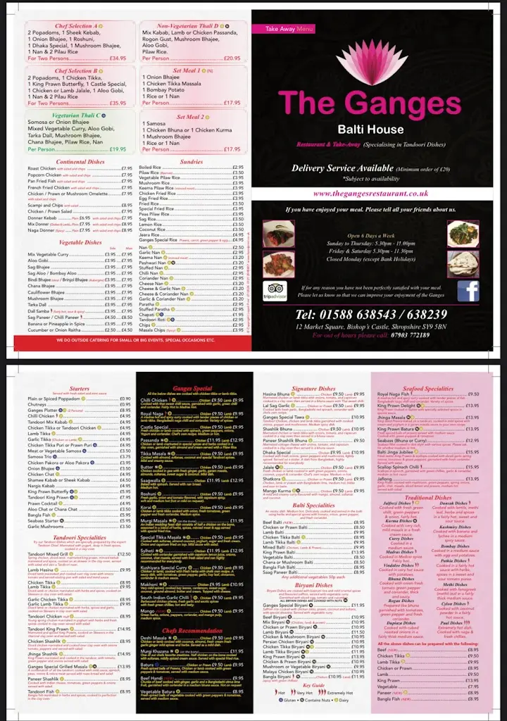 Menu_The Ganges Balti House_Bishop's Castle_image_1