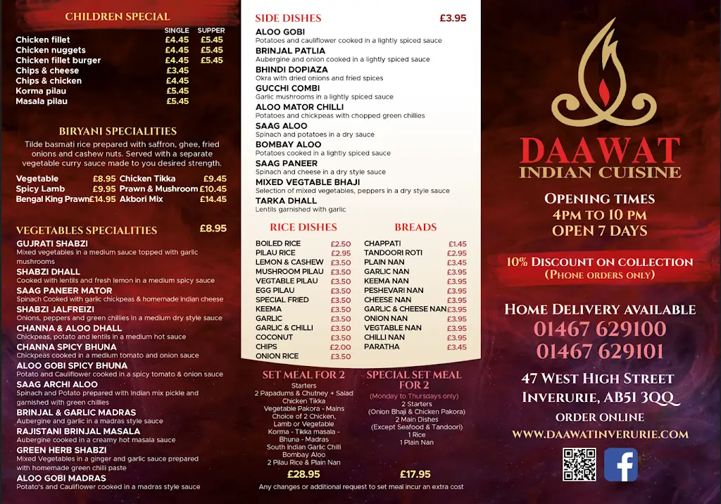 Menu_Daawat Indian Cuisine Inverurie_Inverurie_image_1