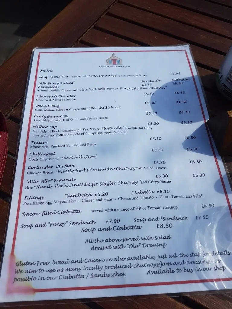 Menu_Old Post Office Tearoom_Inverurie_image_3