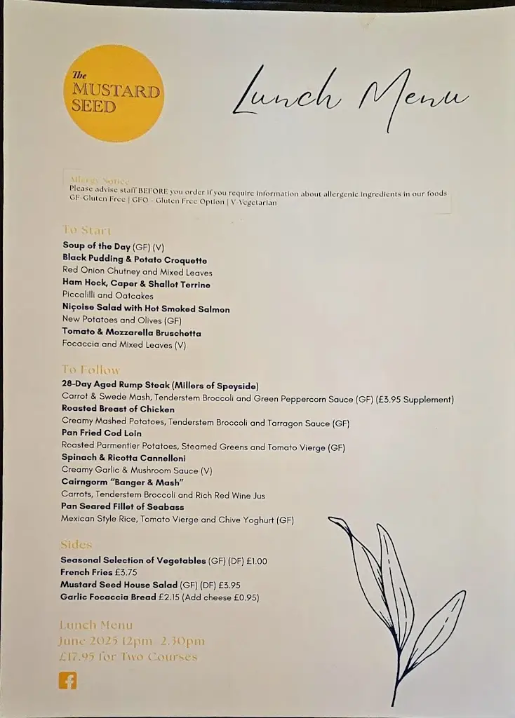 Menu_The Mustard Seed Restaurant_Inverness_image_1