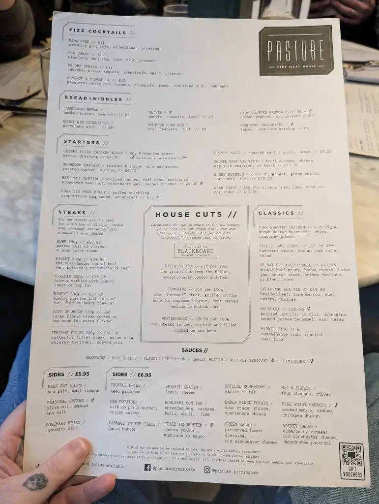 Menu_Pasture Birmingham_Birmingham_imagen_1