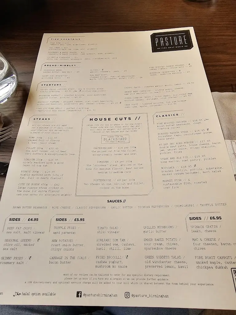 Menu_Pasture Birmingham_Birmingham_imagen_4