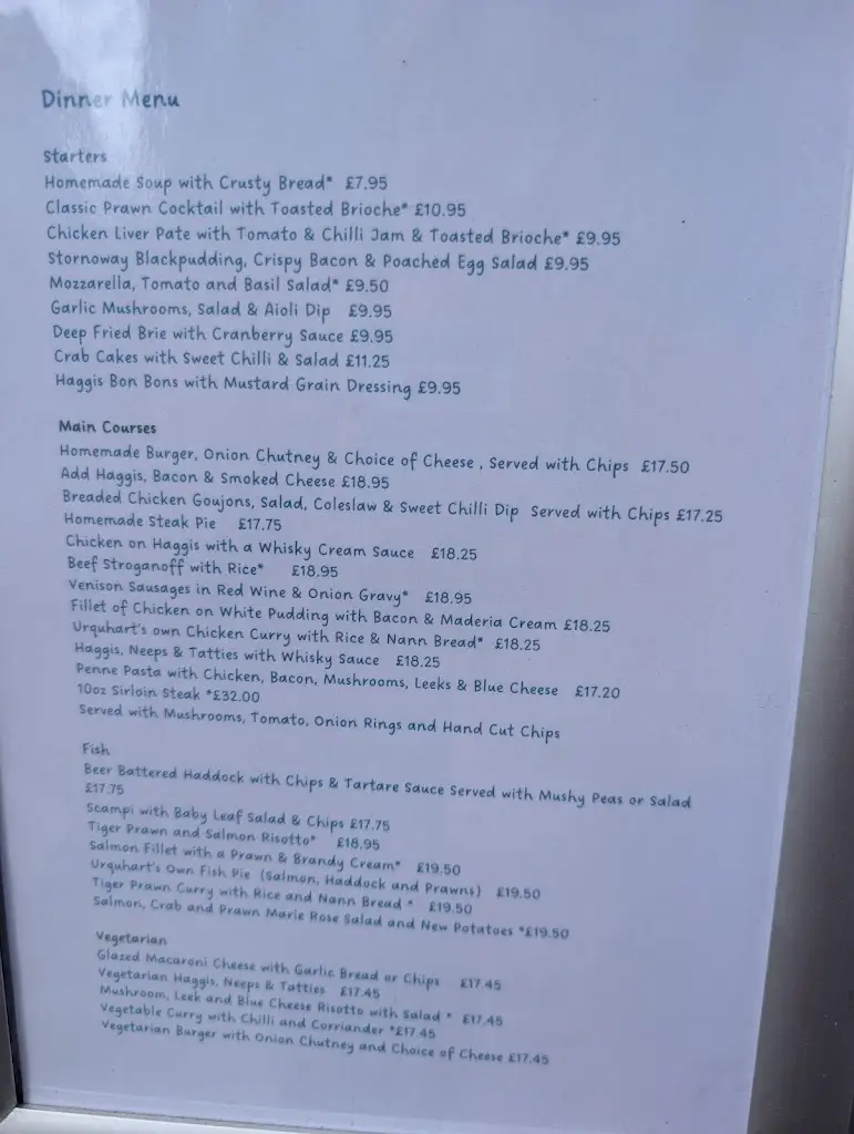 Menu_Urquhart’s Restaurant_Inverness_image_2