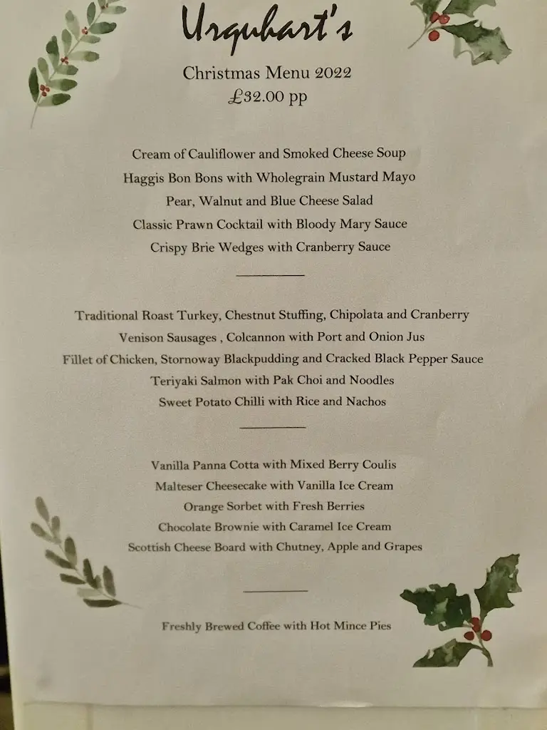 Menu_Urquhart’s Restaurant_Inverness_image_3