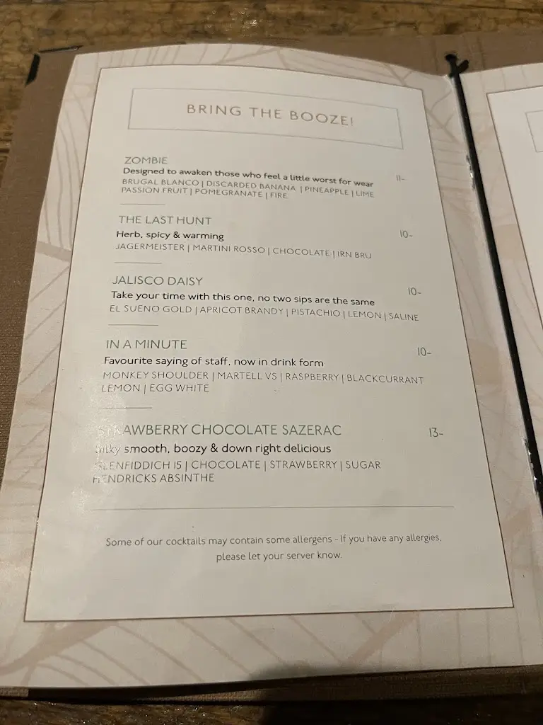 Menu_The White House_Inverness_image_4