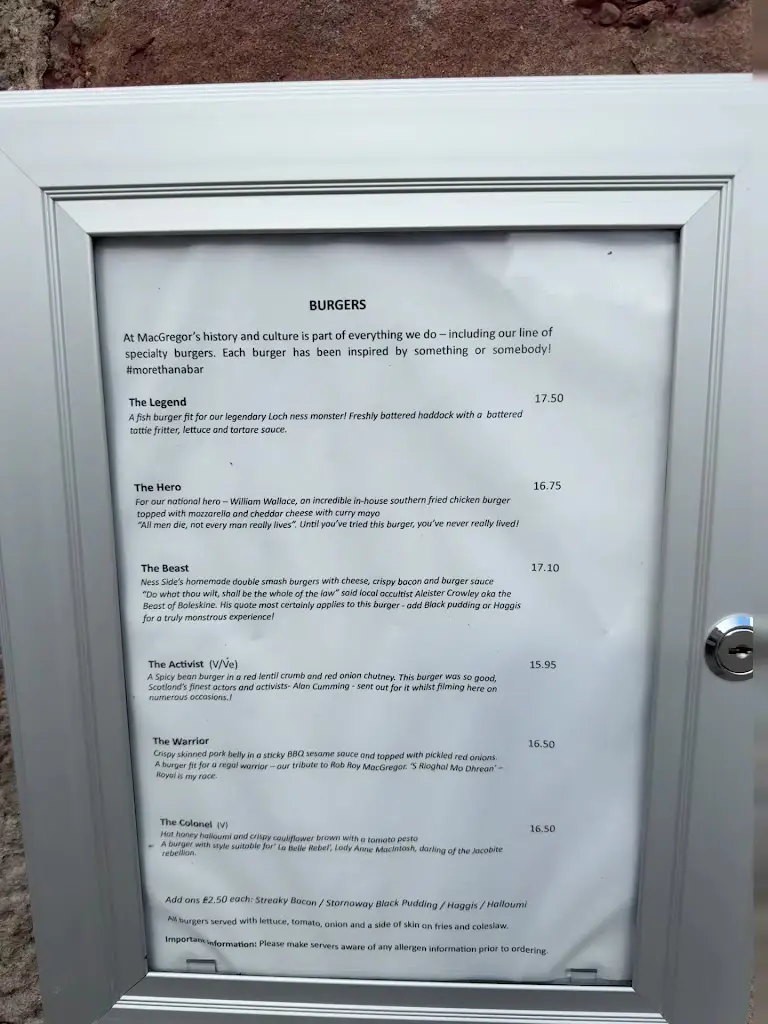 Menu_MacGregor's_Inverness_image_1