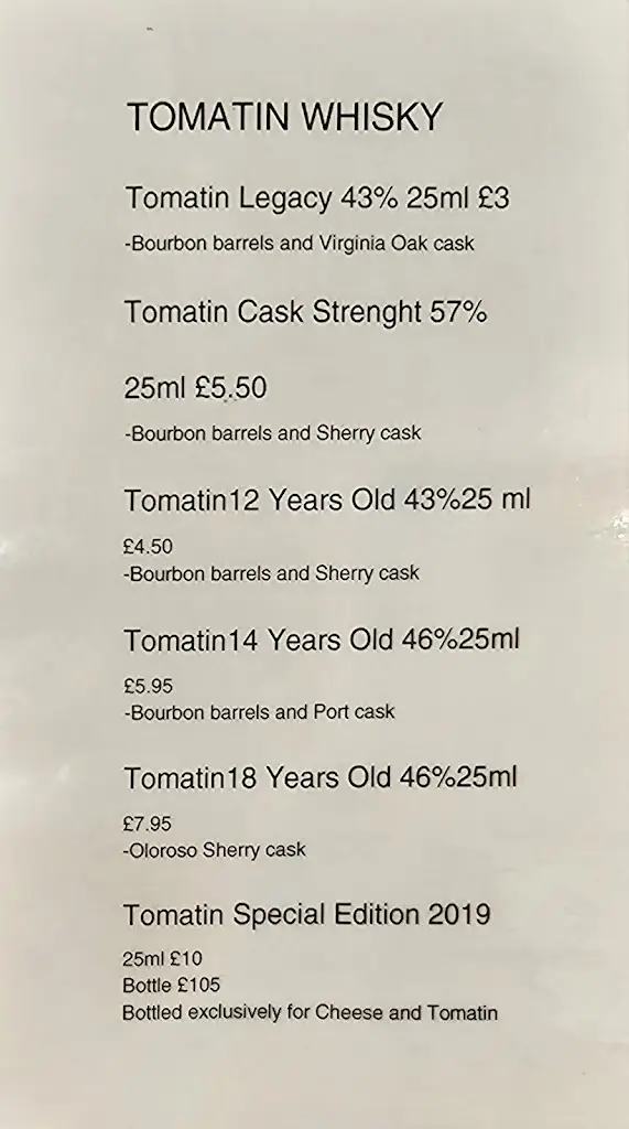 Menu_Cheese & Tomatin_Inverness_immagine_4