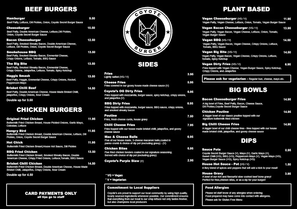 Menu_Coyote Burger_Inverness_image_1