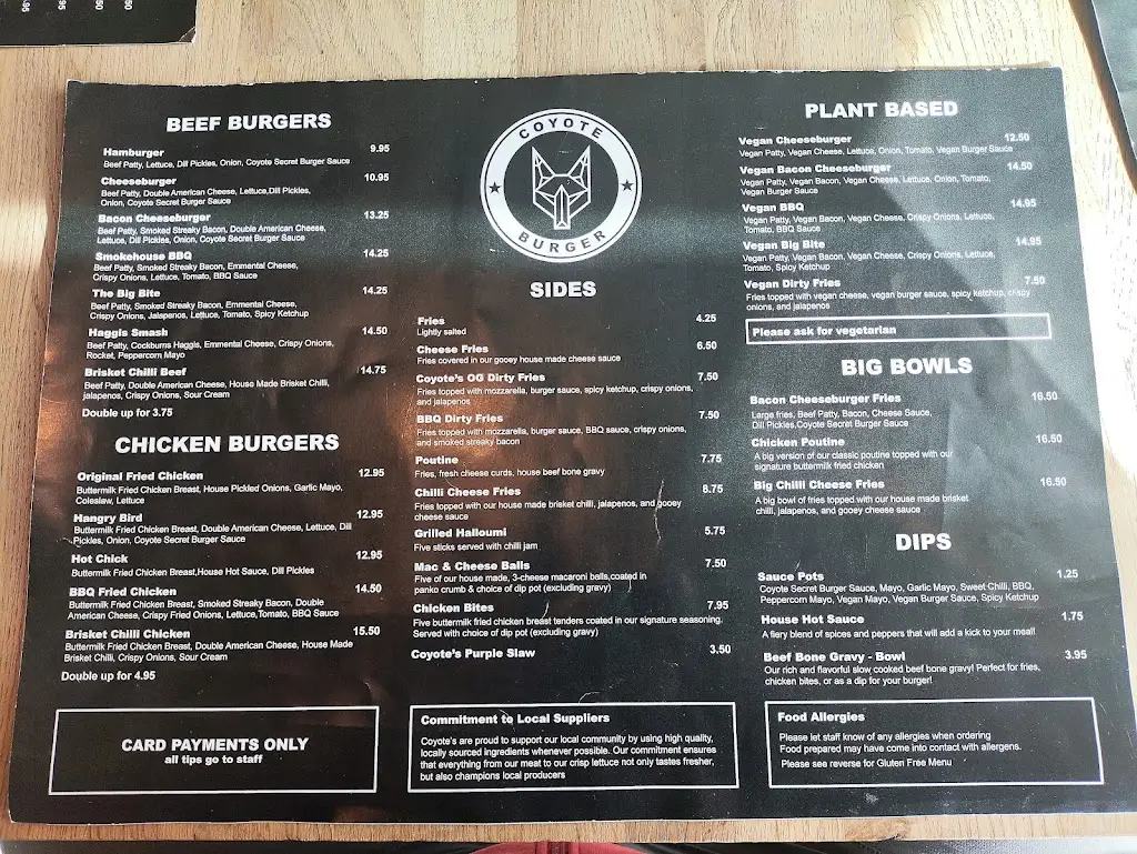 Menu_Coyote Burger_Inverness_image_4