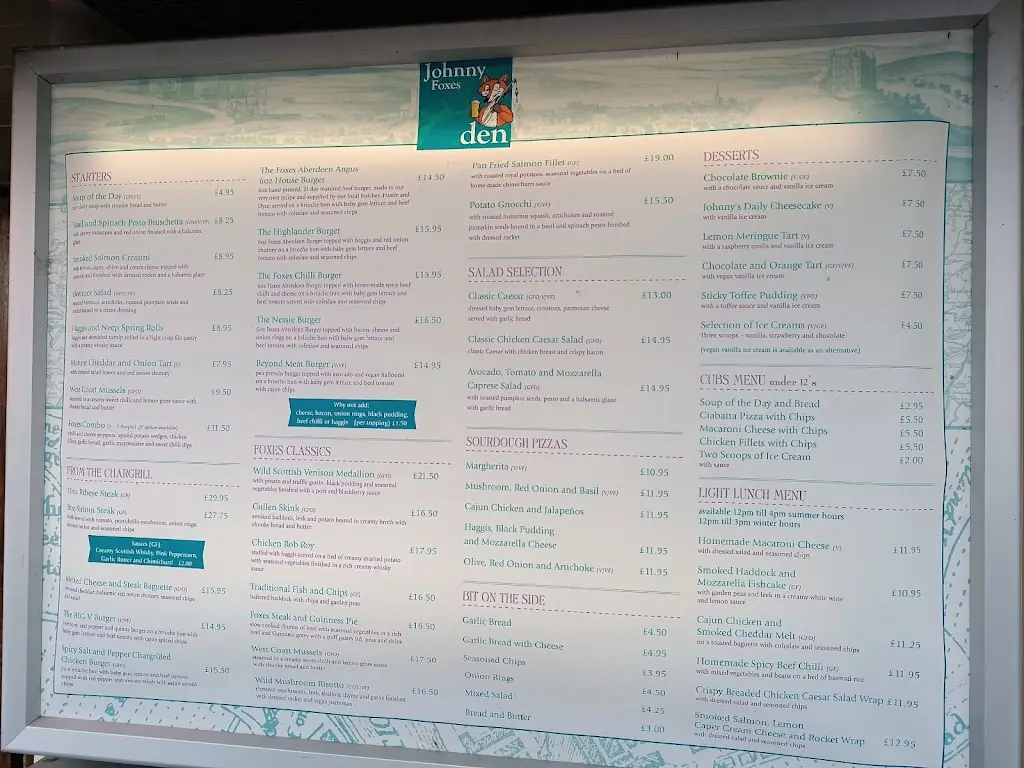 Menu_Johnny Foxes_Inverness_image_4