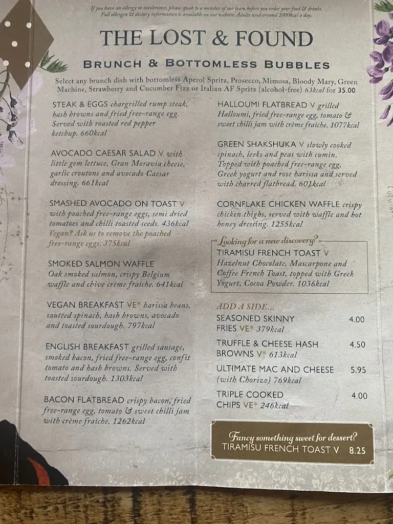 Menu_The Lost & Found Birmingham_Birmingham_image_1