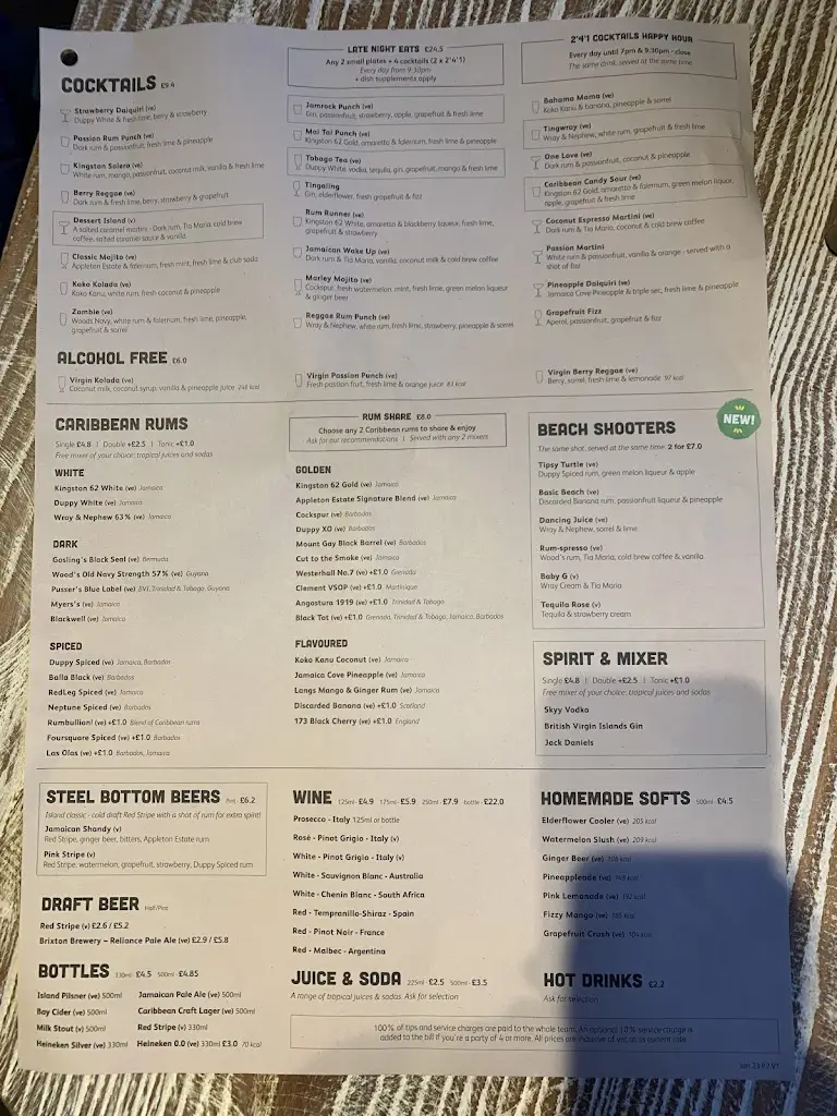 Menu_Turtle Bay Birmingham_Birmingham_immagine_4