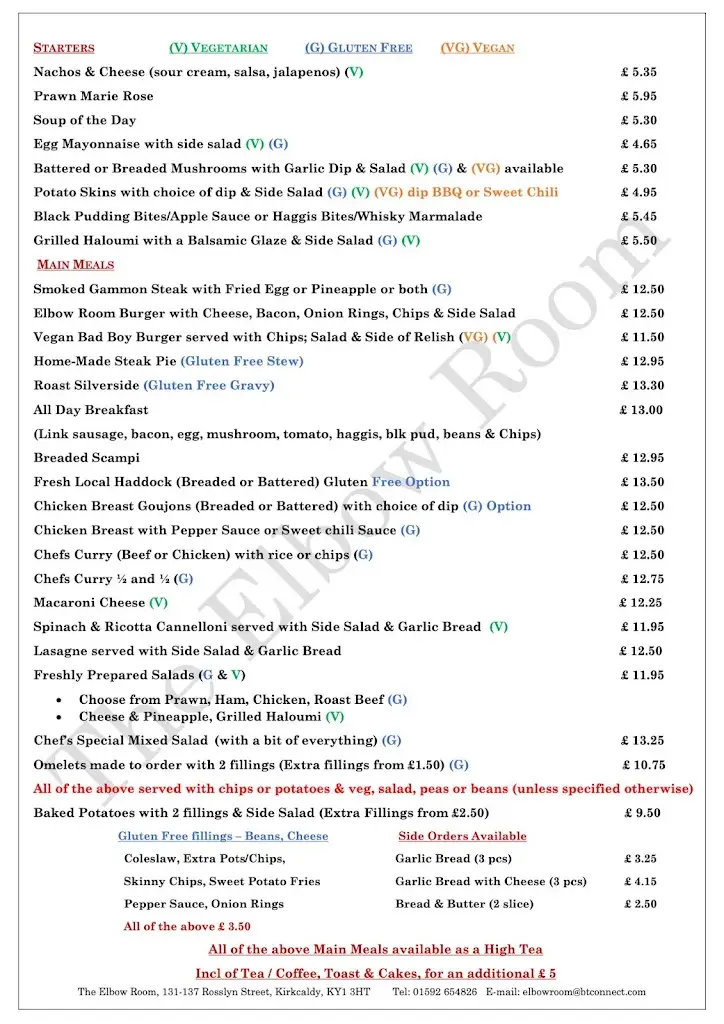 Menu_The Elbow Room_Kirkcaldy_image_2