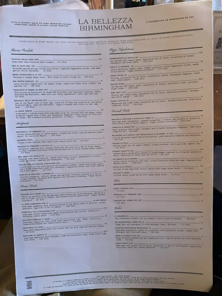 Menu_La Bellezza Birmingham_Birmingham_image_3