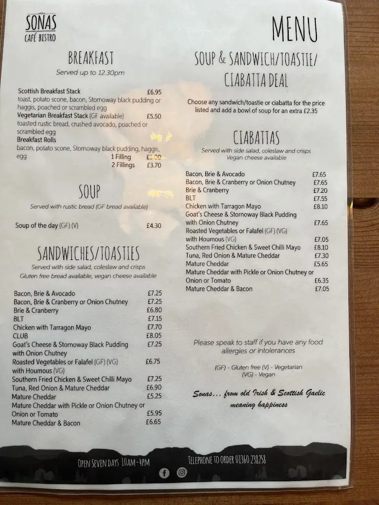 Menu_Sonas Café Bistro_Lennoxtown_image_1