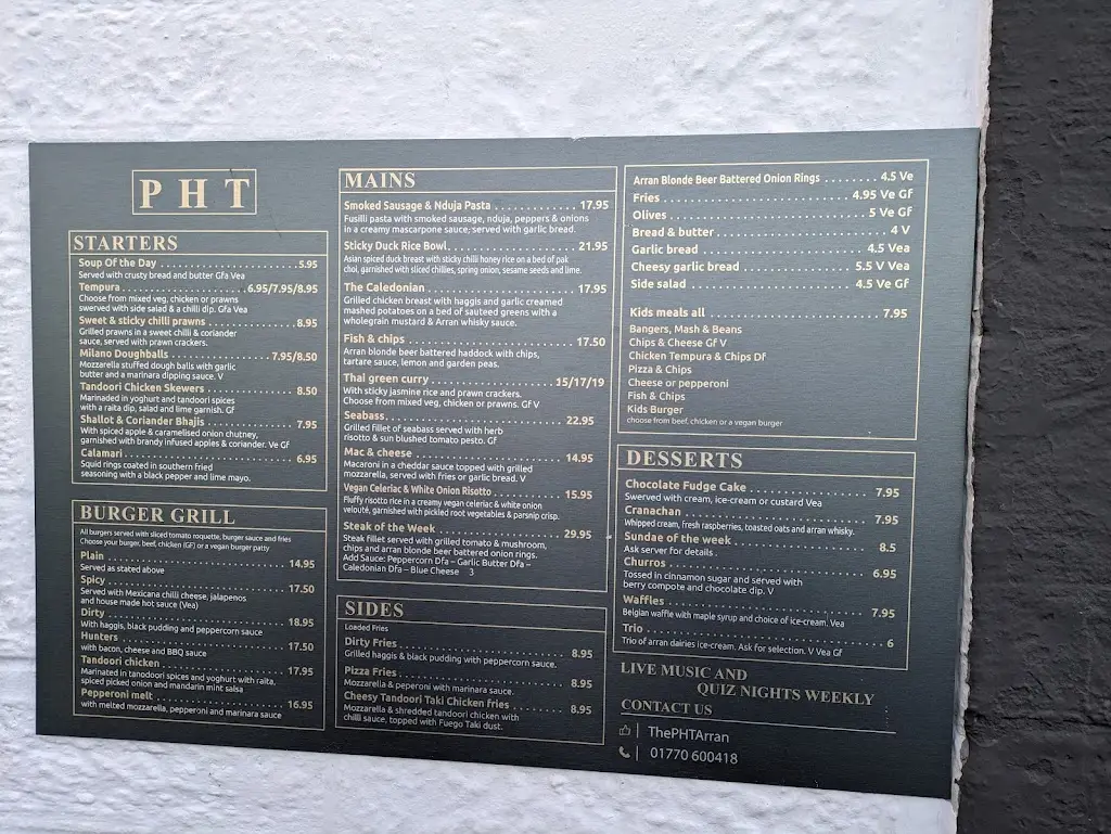 Menu_Pierhead Tavern_Lamlash_image_1