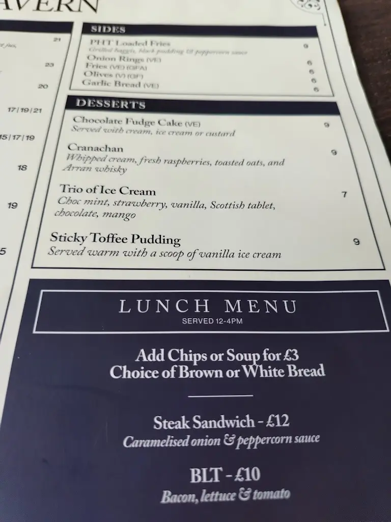 Menu_Pierhead Tavern_Lamlash_image_2