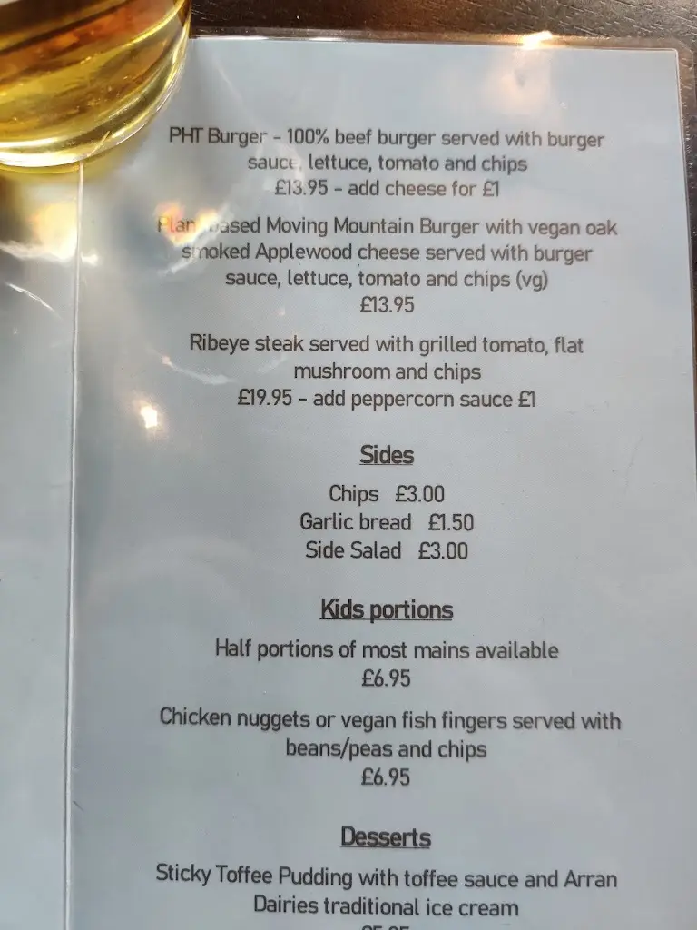 Menu_Pierhead Tavern_Lamlash_image_4