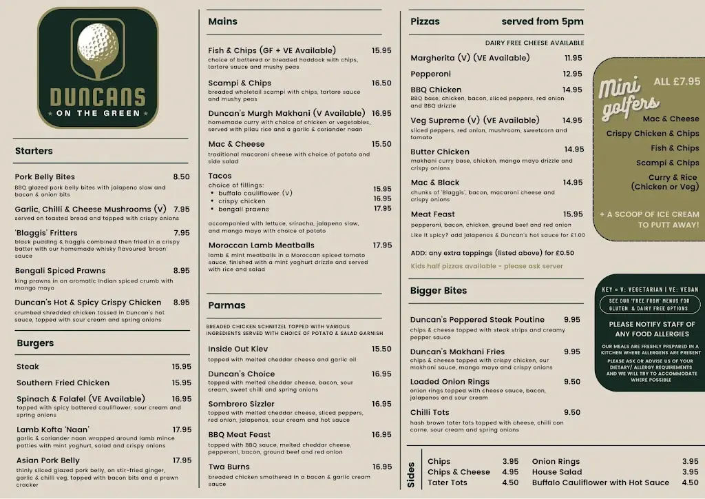 Menu_Duncan's On The Green_Lamlash_image_1