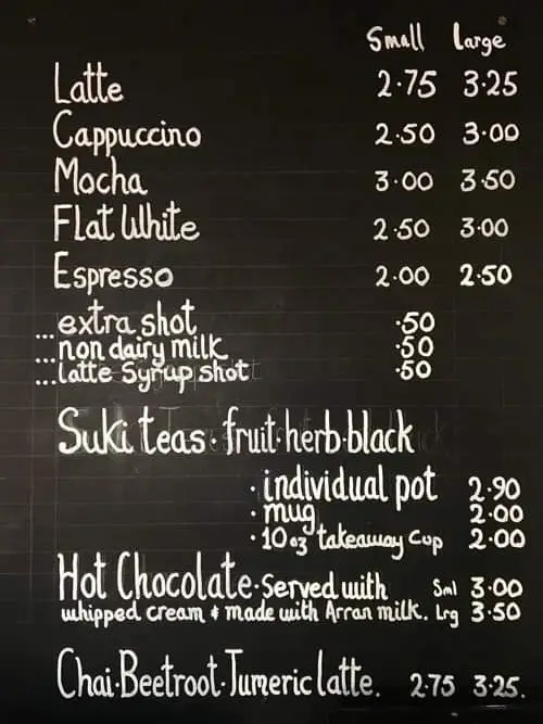 Menu_The Old Pier Cafe_Lamlash_image_2