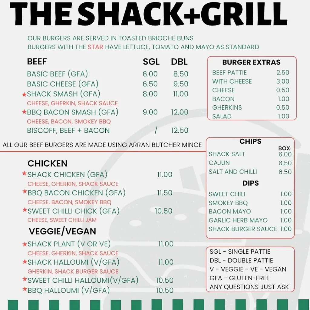 Menu_The Shack and Grill_Lamlash_image_1