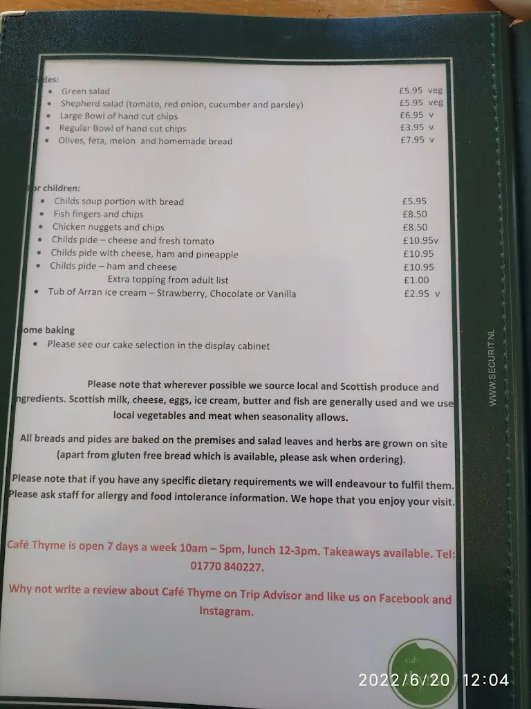 Menu_Café Thyme_Lamlash_image_4