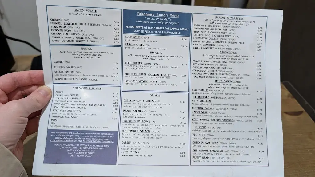 Menu_Little Rock Cafe & Wee Deli_Lamlash_image_1