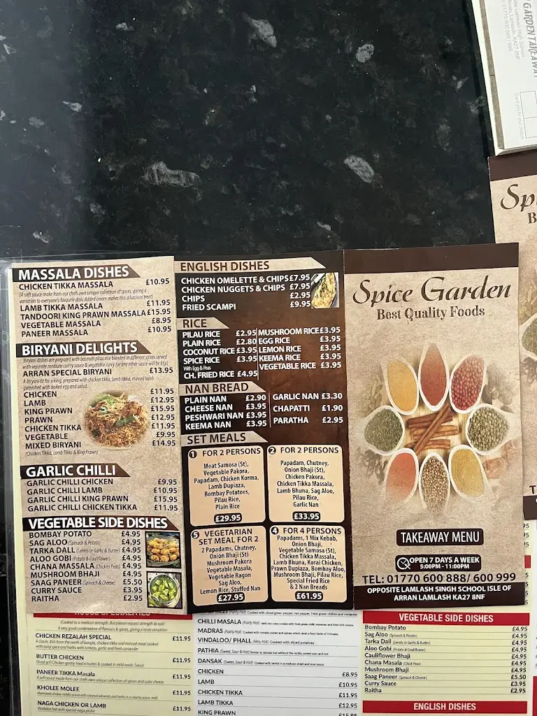 Menu_Indian Garden_Lamlash_image_3
