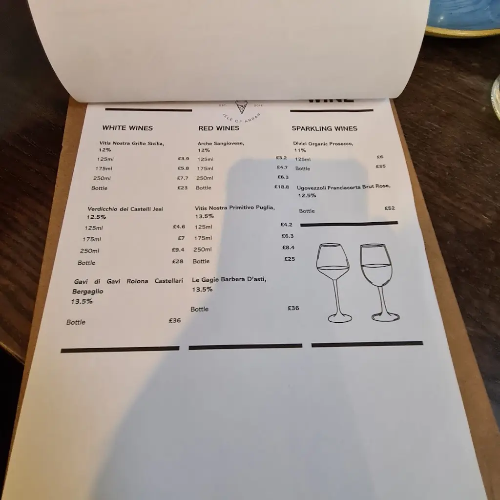 Menu_The Parlour_Lamlash_image_4