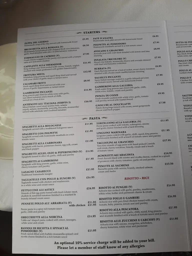 Menu_La Galleria_Birmingham_image_1