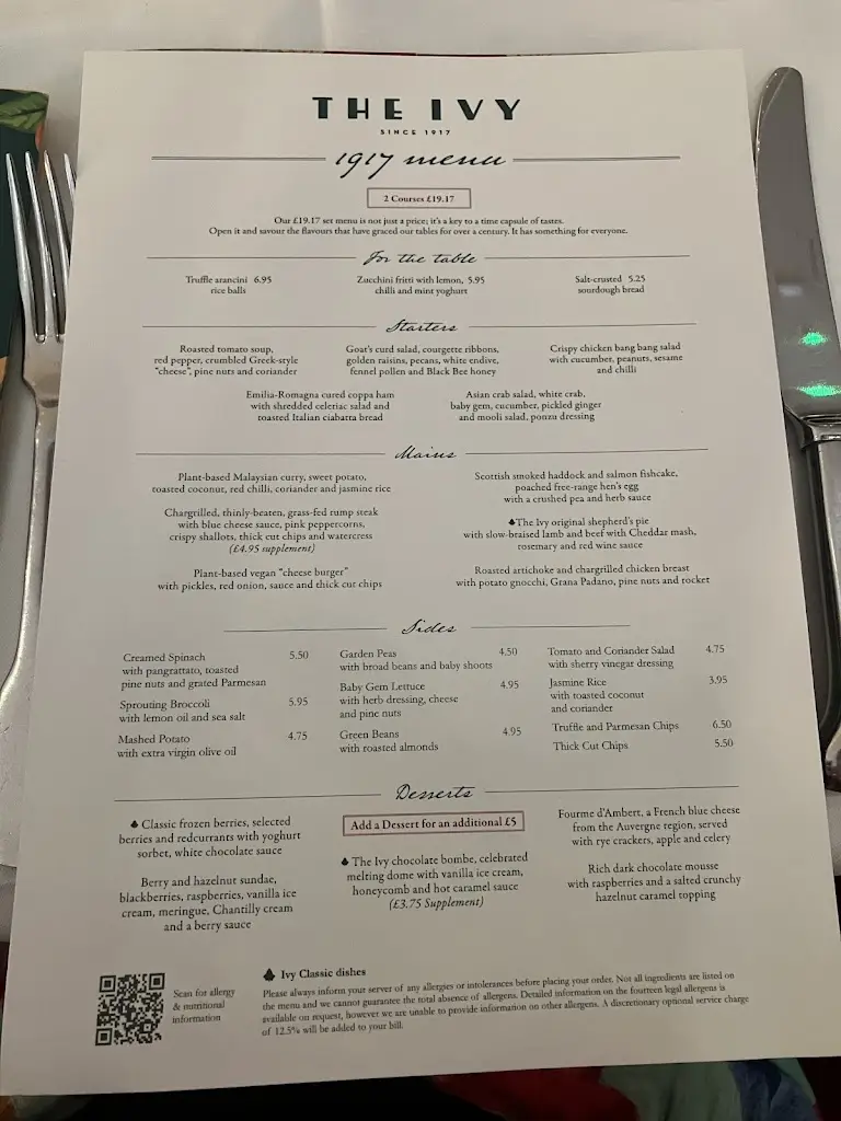 Menu_The Ivy Temple Row_Birmingham_image_1